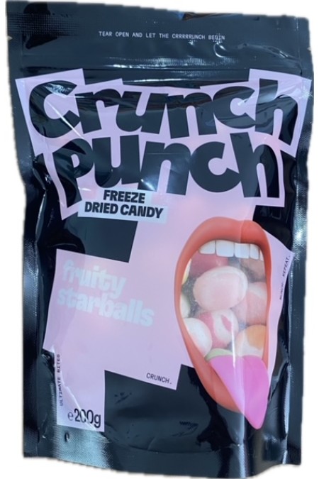 crunch punch freeze candy fruity starballs 200g